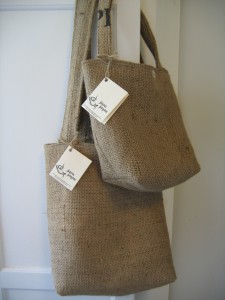 Shoulder Tote made from recycled buralp coffee sack